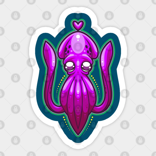 Squid Love Sticker by ArtisticDyslexia